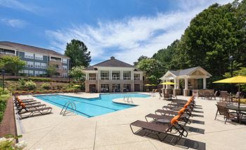 Resort-style pool with sundeck